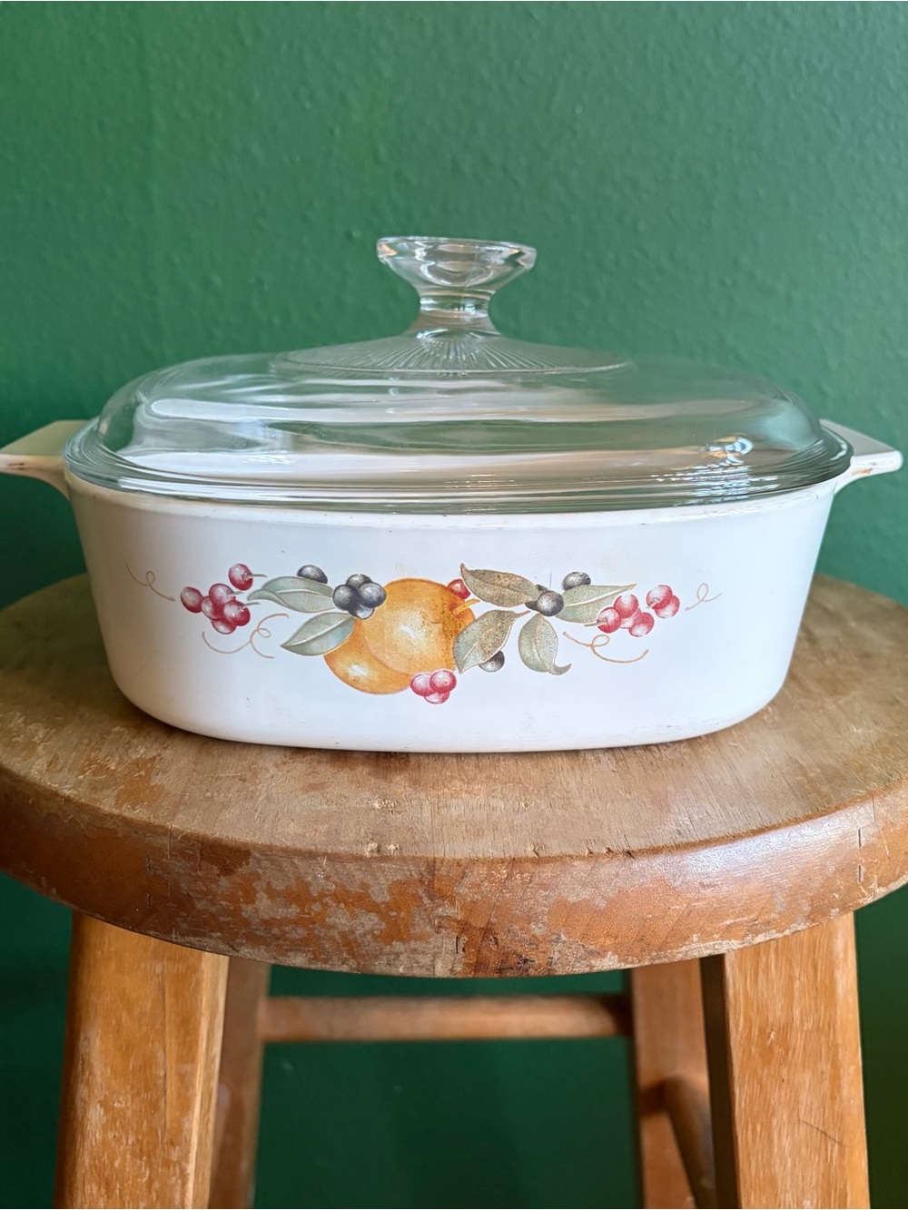 Vintage Corningware Abundance Lidded Casserole Dish size 2L